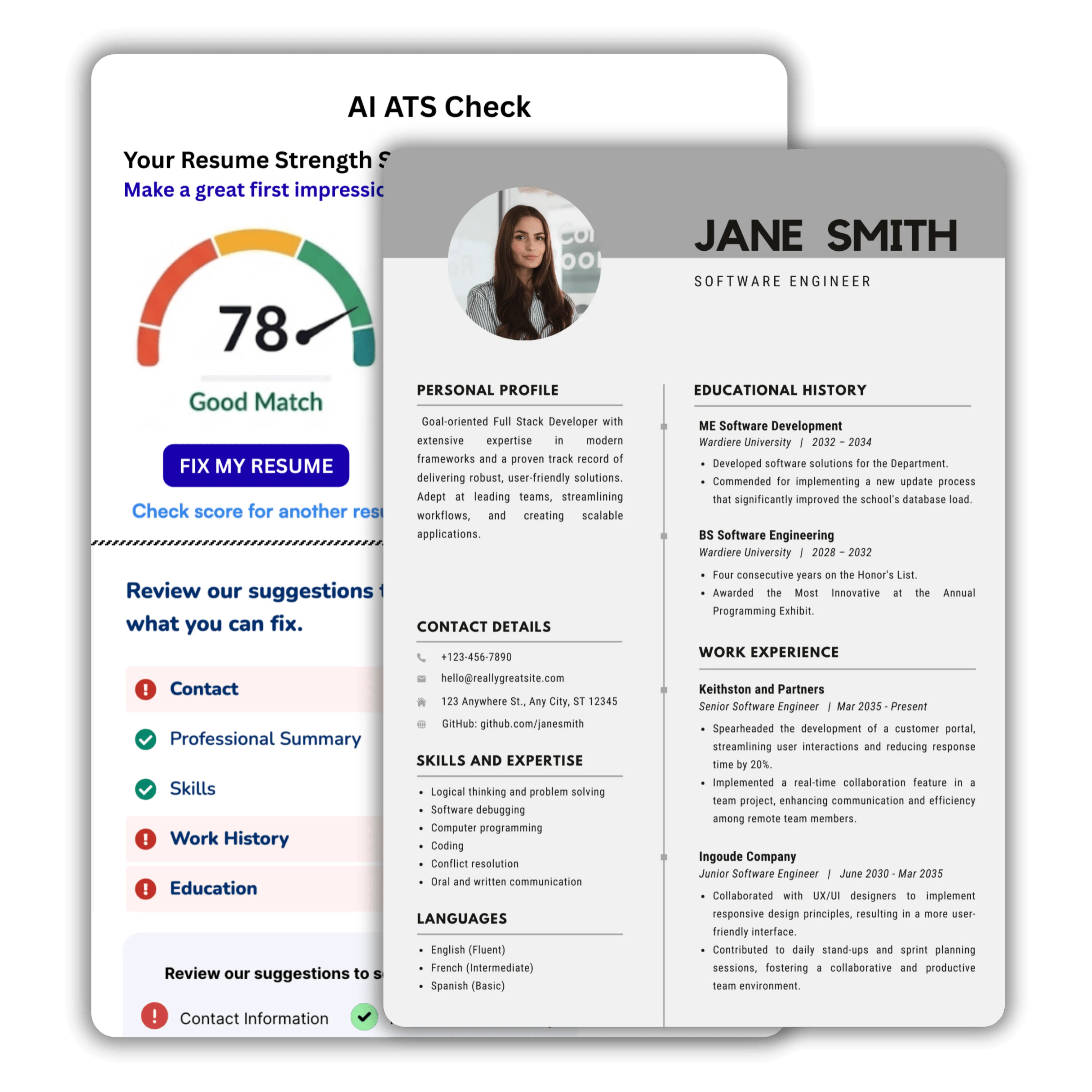 Resume for 10+ Years Experience screenshot overview illustrating Resume Guides best practices for recruiters and ATS parsing