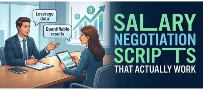 Salary Negotiation Scripts That Actually Work (With Real Examples) cover image for RESUGROW blog about Career Advice, ATS-friendly resumes, and recruiter-ready job search strategy