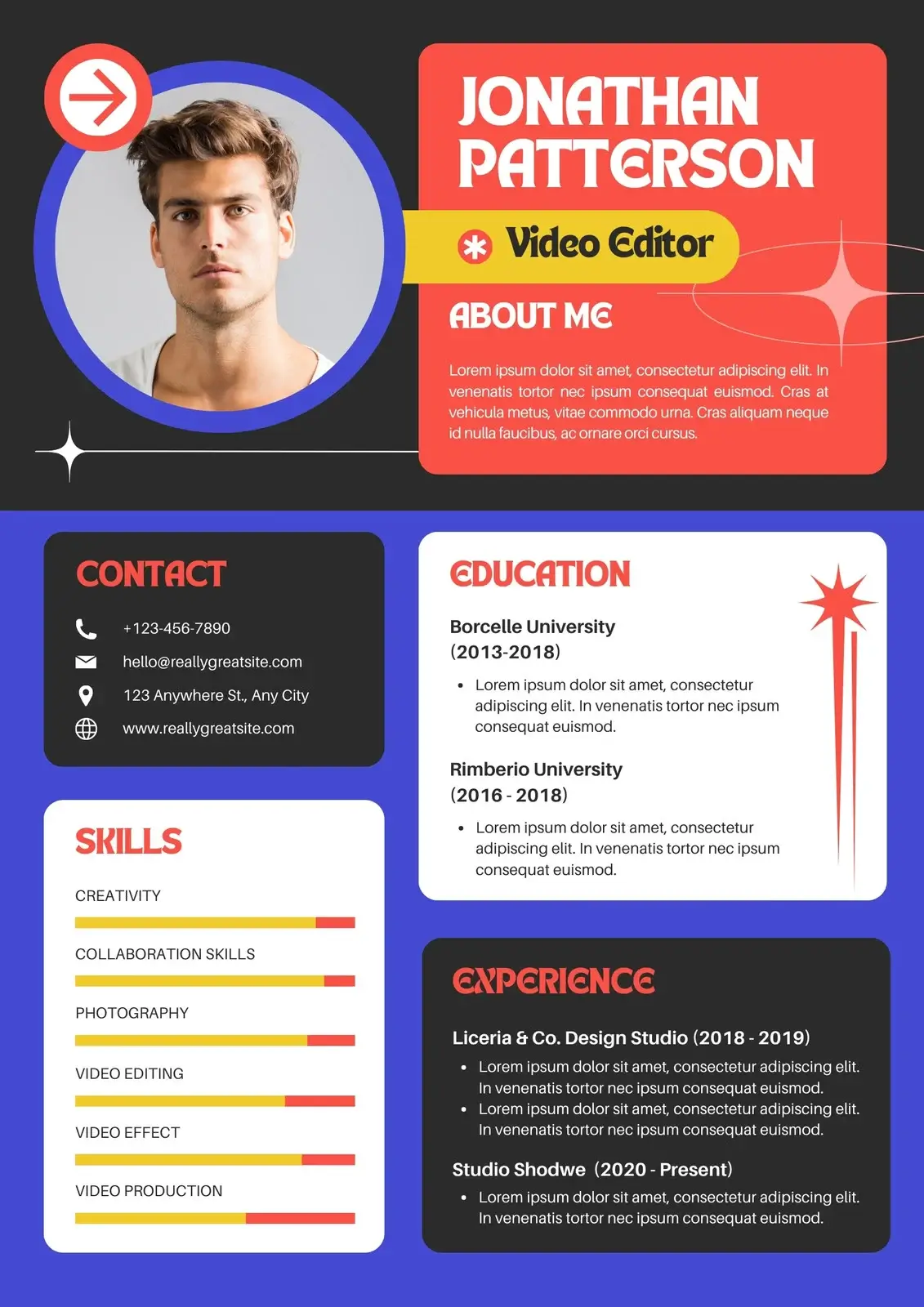 Bold Impact ATS-friendly resume template — Modern style for professional job applications
